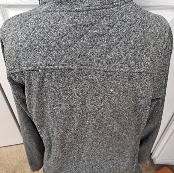 Columbia Grey Heather Assymetrical Zip Up Hoodie Size L - Picture 5 of 10